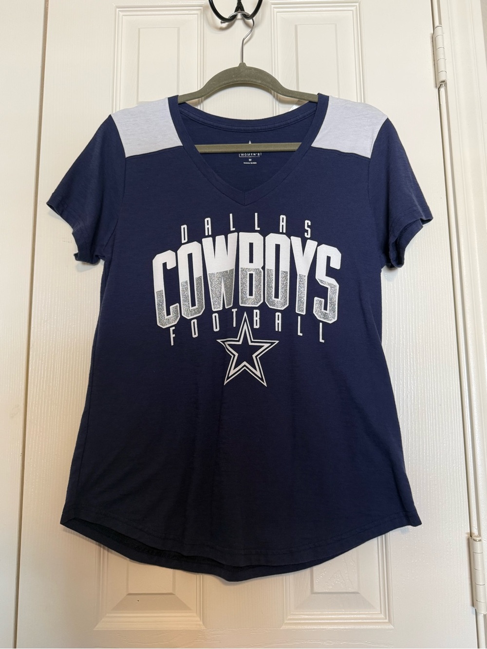 Dallas Cowboys Women's Navy V-Neck Tee